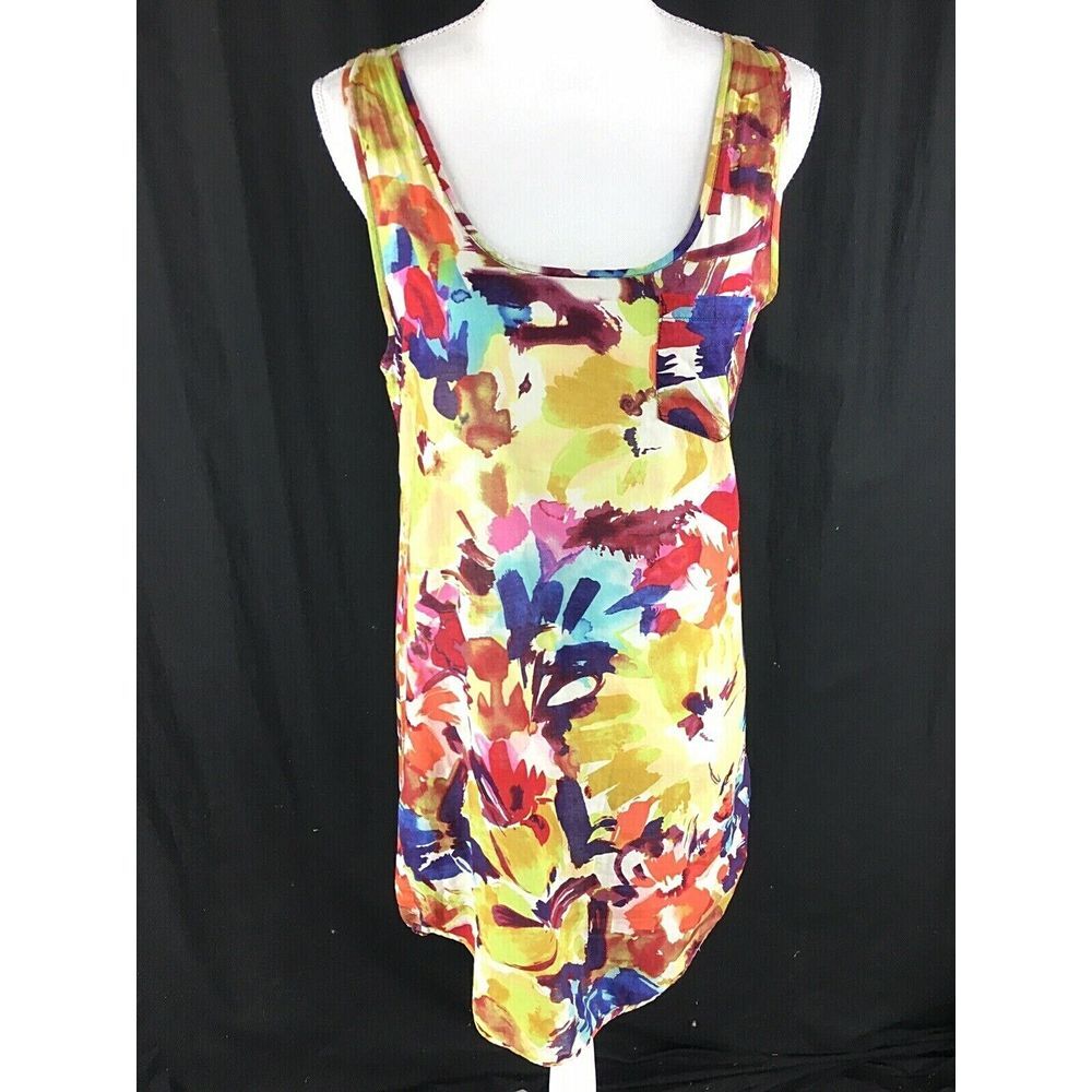 BB Dakota Womens Sheath Sun Dress Sz S Small Floral Sleeveless Tank Mini Euc